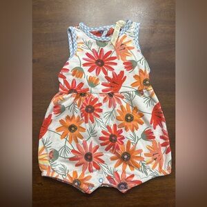 Matilda Jane Floral Romper - Orange and Red